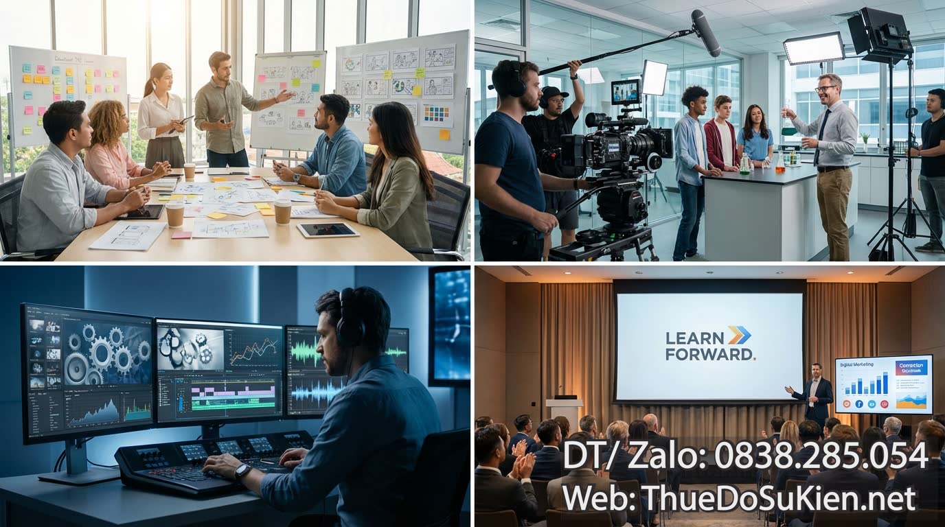 Quy trình Dịch vụ Sản xuất TVC Trọn Gói Giáo dục TVC Launch Chuyên nghiệp