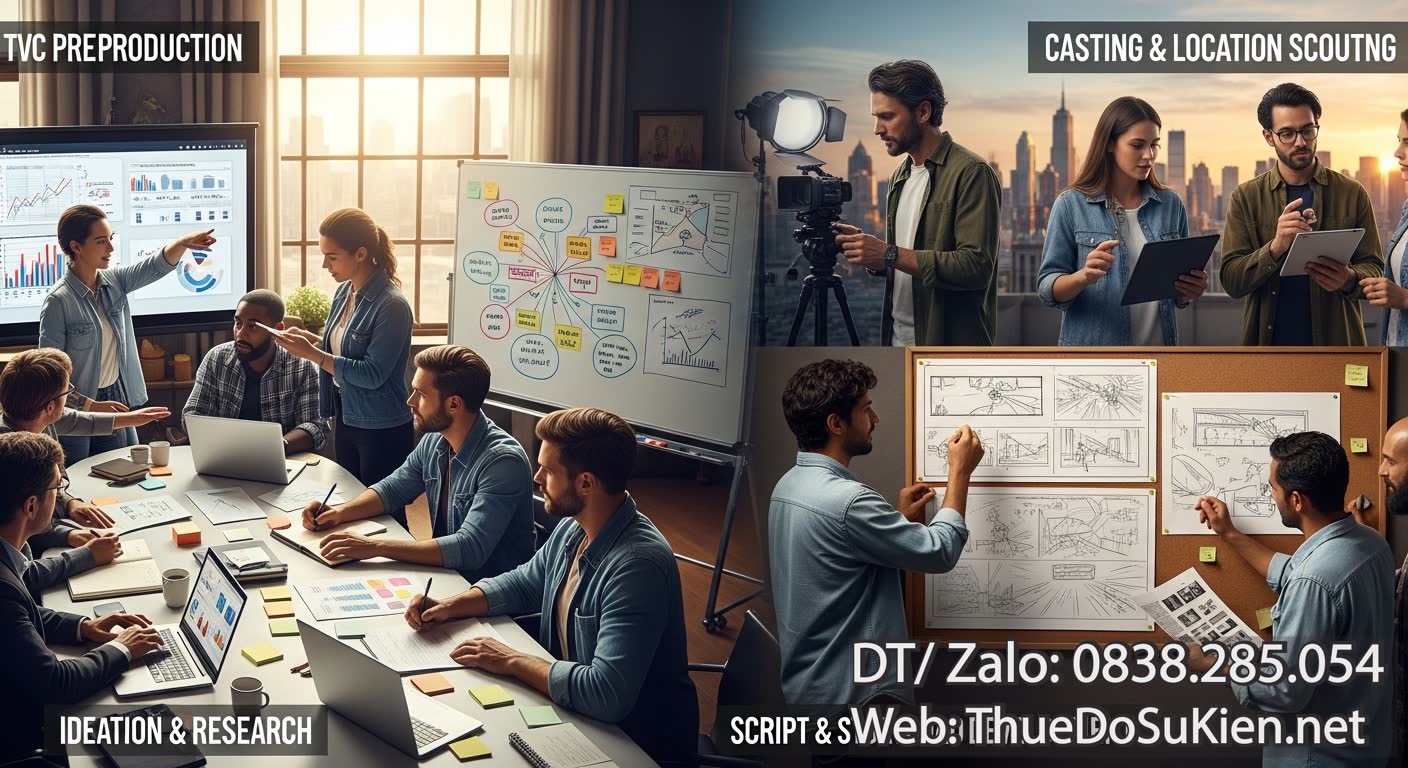 Các Giai Đoạn Chủ Chốt trong Pre-production Sản Xuất TVC Quảng Cáo TVC Cinematic