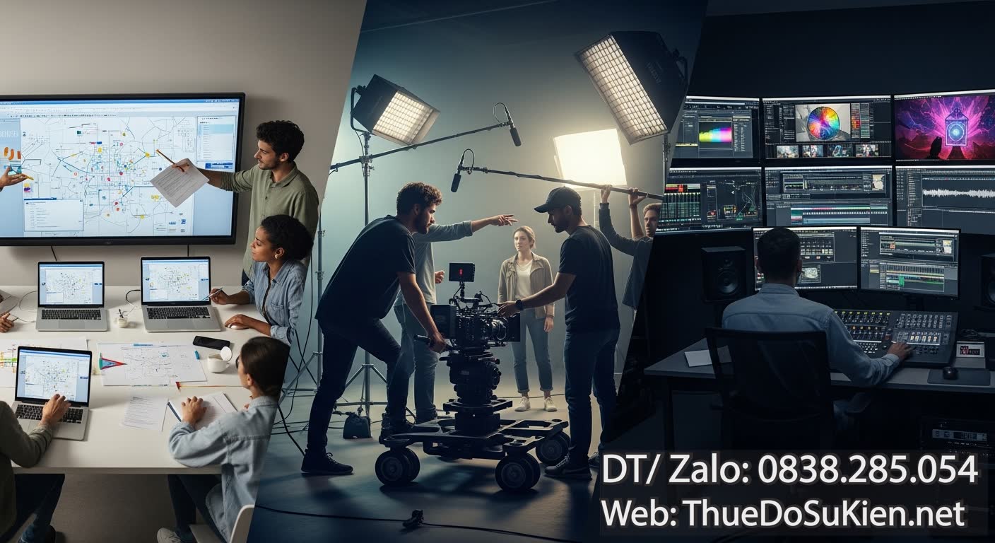 Quy trình production TVC video commercial startup hiệu quả