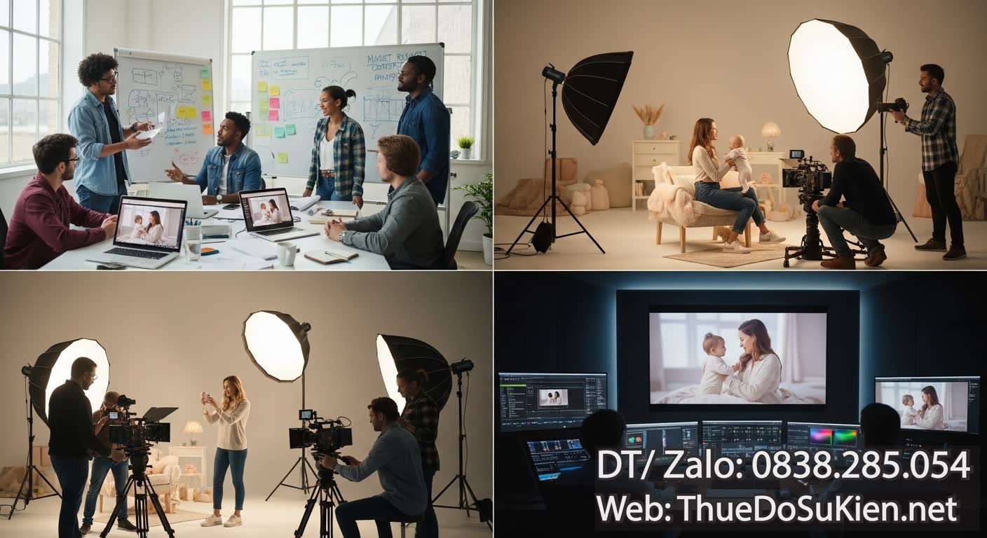 Quy Trình production TVC viral mẹ và bé TVC 30s Chuyên Nghiệp Từ A Đến Z