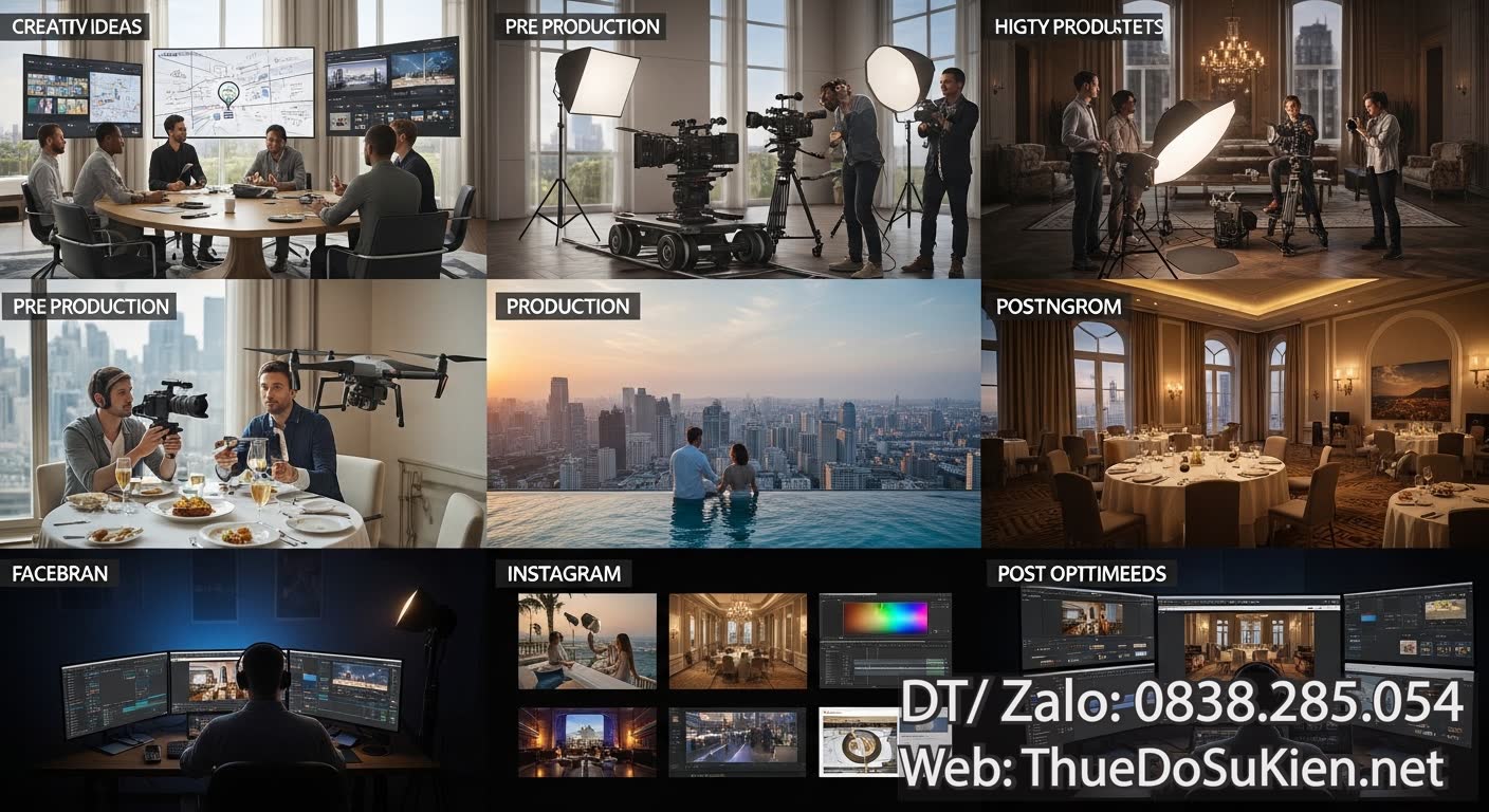 Quy Trình Sản Xuất TVC Cao Cấp Khách Sạn Chuyên Nghiệp