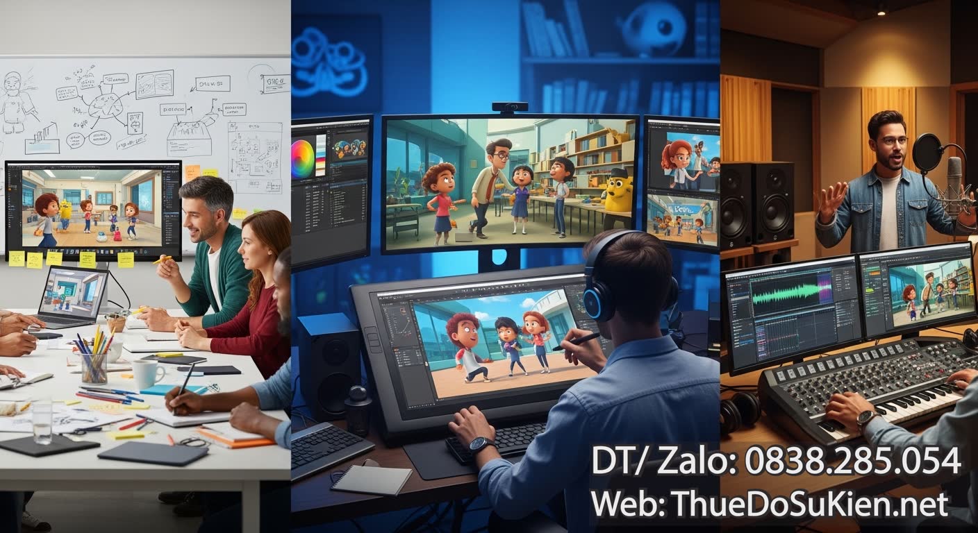 Quy trình sản xuất TVC digital trường học TVC 2D chuyên nghiệp