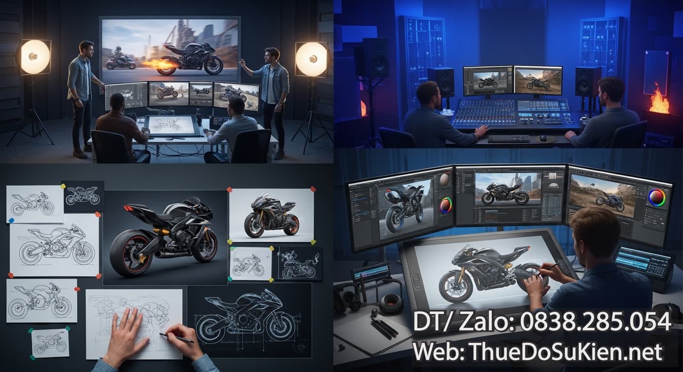 Quy Trình Sản Xuất TVC Digital Xe Máy TVC Animation Chuyên Nghiệp