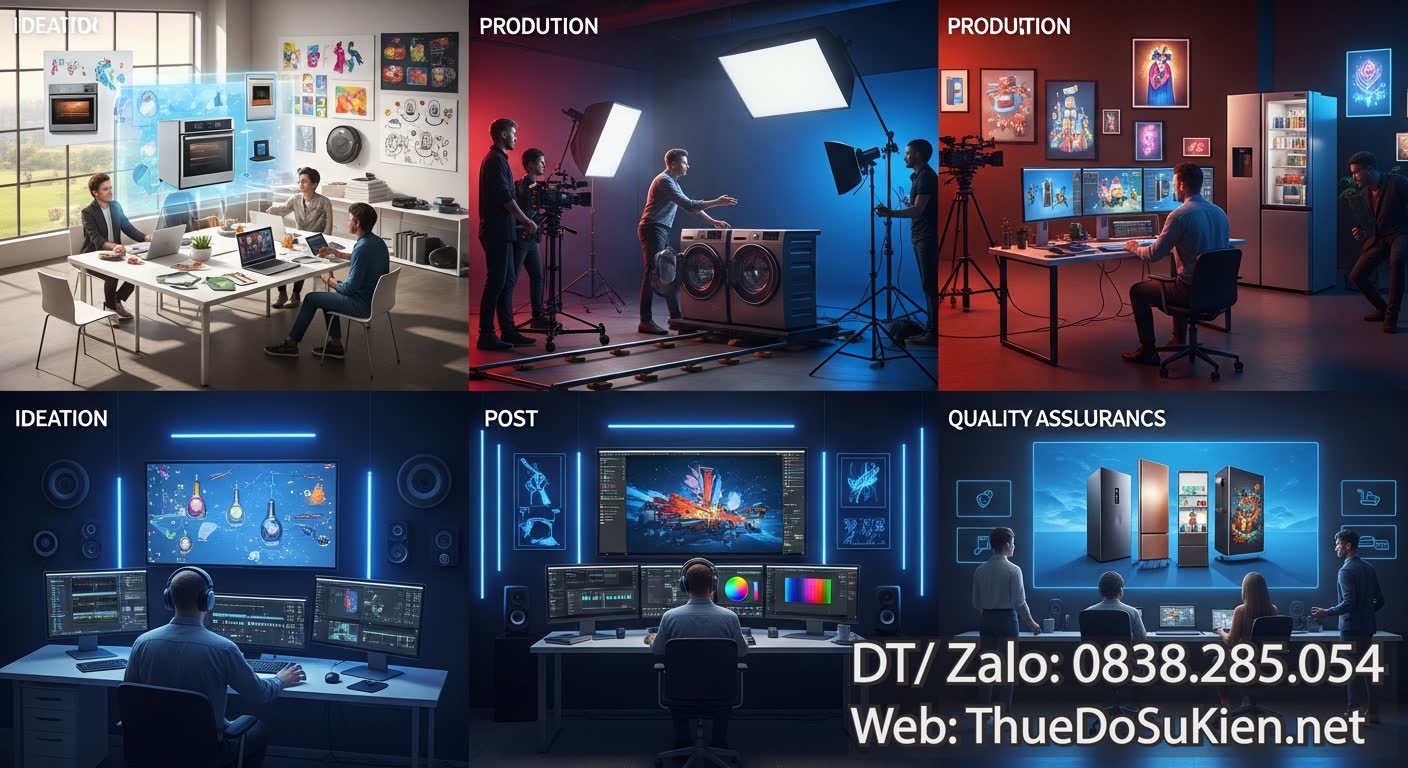 Quy Trình Sản Xuất TVC Motion Graphic Thiết Bị Điện Máy Hiệu Quả