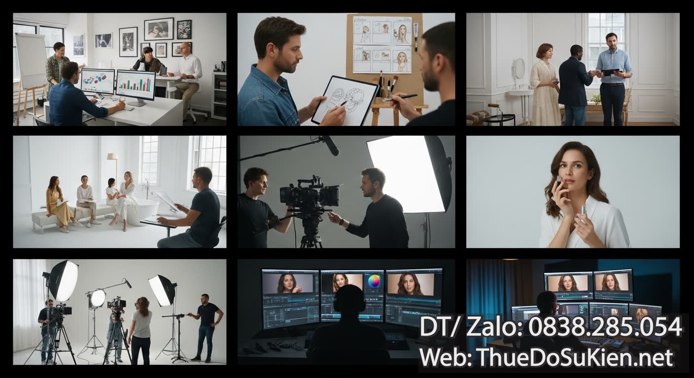 Quy trình sản xuất TVC mỹ phẩm chuyên nghiệp, hiệu quả
